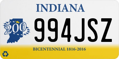 IN license plate 994JSZ