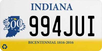 IN license plate 994JUI