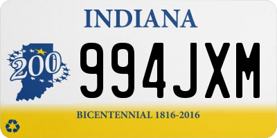 IN license plate 994JXM