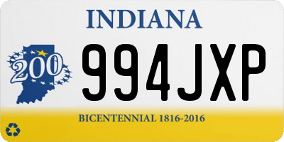 IN license plate 994JXP