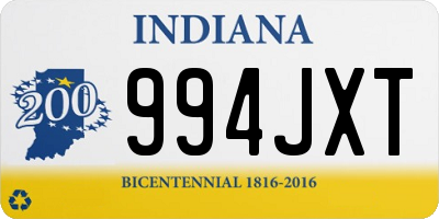 IN license plate 994JXT