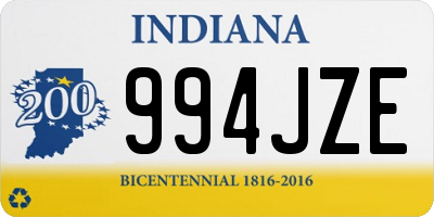 IN license plate 994JZE