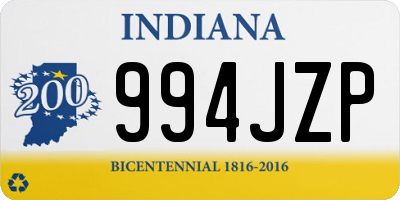 IN license plate 994JZP