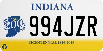 IN license plate 994JZR