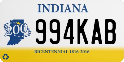 IN license plate 994KAB