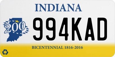 IN license plate 994KAD