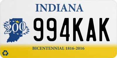 IN license plate 994KAK