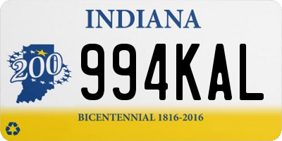 IN license plate 994KAL