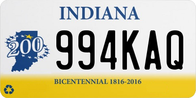 IN license plate 994KAQ