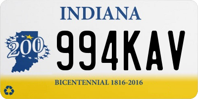 IN license plate 994KAV