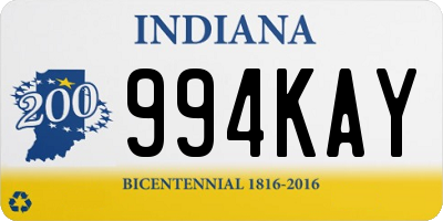 IN license plate 994KAY