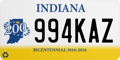 IN license plate 994KAZ