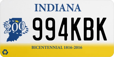 IN license plate 994KBK