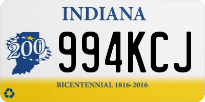 IN license plate 994KCJ