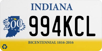 IN license plate 994KCL