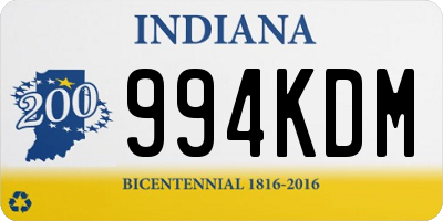 IN license plate 994KDM