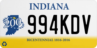 IN license plate 994KDV