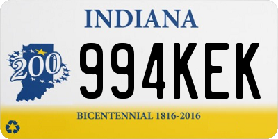 IN license plate 994KEK