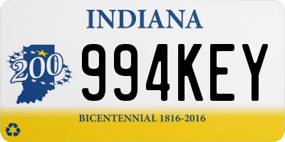 IN license plate 994KEY