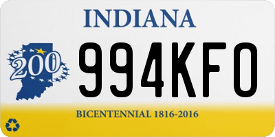 IN license plate 994KFO