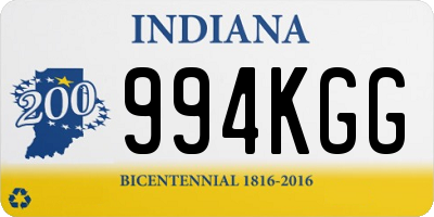 IN license plate 994KGG