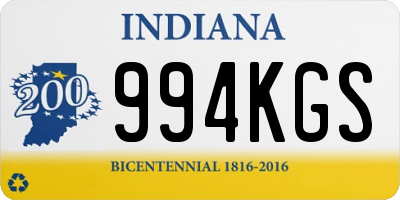 IN license plate 994KGS