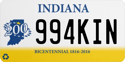 IN license plate 994KIN