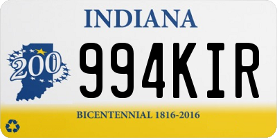 IN license plate 994KIR