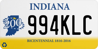 IN license plate 994KLC