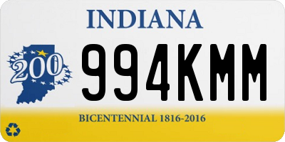 IN license plate 994KMM