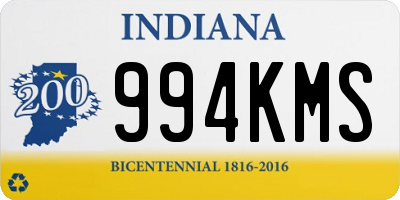 IN license plate 994KMS