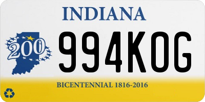 IN license plate 994KOG