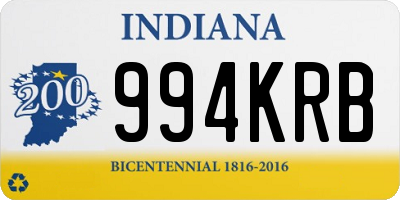 IN license plate 994KRB