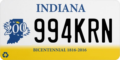 IN license plate 994KRN