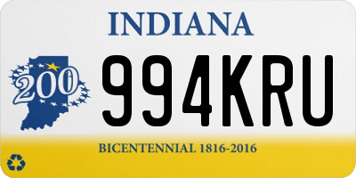 IN license plate 994KRU