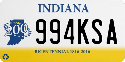 IN license plate 994KSA