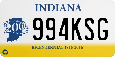 IN license plate 994KSG