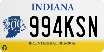 IN license plate 994KSN