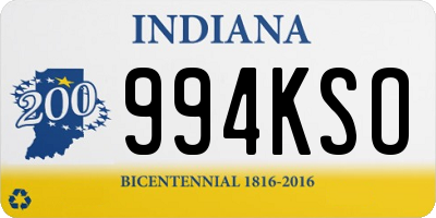 IN license plate 994KSO