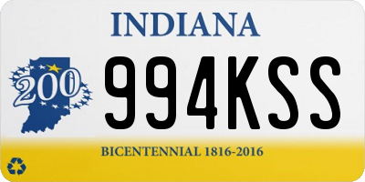 IN license plate 994KSS