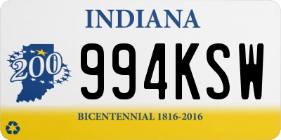 IN license plate 994KSW