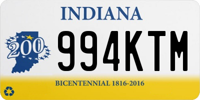 IN license plate 994KTM