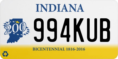 IN license plate 994KUB