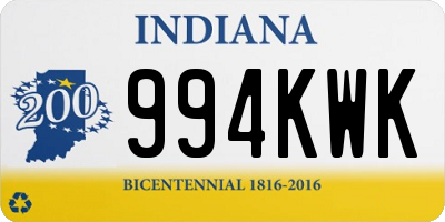 IN license plate 994KWK