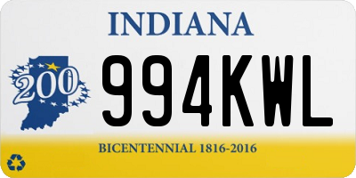 IN license plate 994KWL