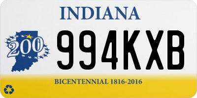 IN license plate 994KXB