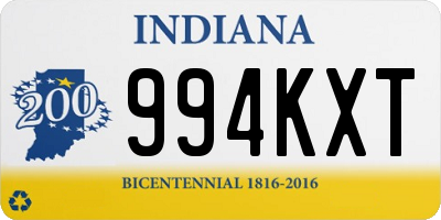 IN license plate 994KXT