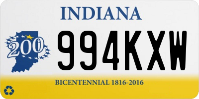 IN license plate 994KXW