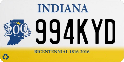 IN license plate 994KYD