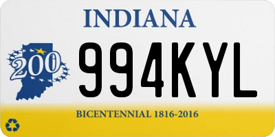 IN license plate 994KYL
